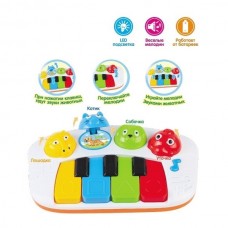 Пианино ПОТЕША для малышей на батарейках в коробке ZYB-B3370
