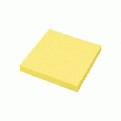 Блок самоклеящийся стикеры 76*76 100л желтый неон DEVENTE 2010329 581816