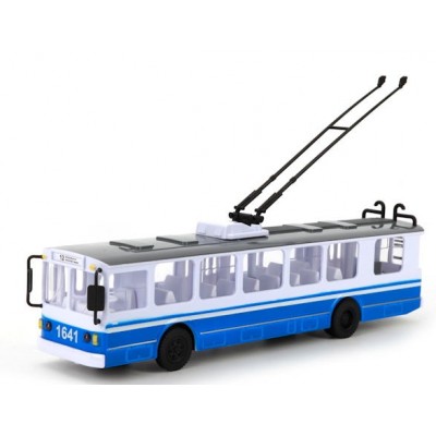 Модель "Троллейбус" 31 см пластмассовая инерционная свет SB-14-02