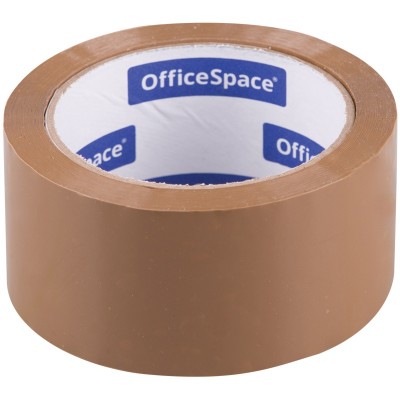 Клейкая лента упаковочная OfficeSpace, 48мм*66м, 45мкм, темная, ШК 255777