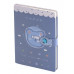 Подарочный блокнот 12,5 см * 17,5 7БЦ, Alingar, ламинация soft touch клапан на магн со стразой, 95л. Мишка-водолаз AL12069