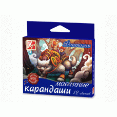 Набор восковых мелков на масл. основе ФАНТАЗИЯ 12 цв. круглые Луч 115854