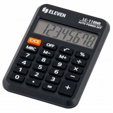 Калькулятор карманный Eleven LC-110NR, 8 разрядов, питание от батарейки, 58*88*11мм, черный 339226