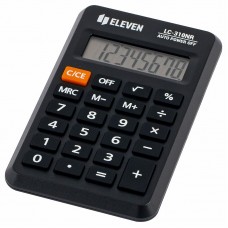 Калькулятор карманный Eleven LC-310NR, 8 разрядов, питание от батарейки, 69*114*14мм, черный 339230