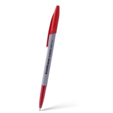 Ручка шариковая ErichKrause Slender Stick Grey 0.7, Super Glide Technology, цвет чернил красный  63085