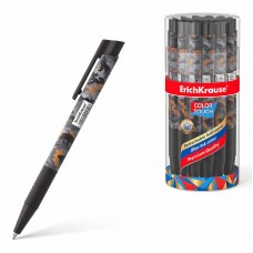 Ручка шариковая автоматическая ErichKrause ColorTouch Matic&Grip Rough Native 0.7, цвет чернил синий 48782