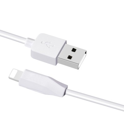 Кабель USB - Apple 8 pin HOCO X1 Rapid, 1.0м, круглый, 2.1A, силикон, цвет: белый, (2шт.)