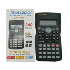 Калькулятор инженерный, 12-разрядный, 16х8х1см, с крышкой, черный, в к/кор KK-82MS-1 Renzdo /1 /0 /0 /150 413142