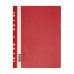 Папка-скоросшиватель пластик. перф. СТАММ А4, 160мкм, красная с прозр. верхом 343194