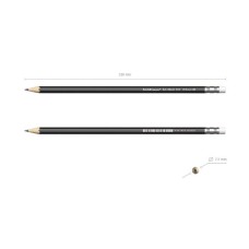 Чернографитный карандаш ErichKrause Jet Black, шестигранный , с ластиком, HB  45606