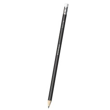 Чернографитный карандаш ErichKrause Jet Black, шестигранный , с ластиком, HB  45606