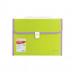 Портфель пластиковый BRAUBERG "Joy", А4 (330х245х35 мм), 13 отделений, с окантовкой, индексные ярлыки, салатовый, 227974