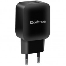 Зарядное устройство сетевое Defender EPA-13, 2*USB, 2.1А output, пакет, черный 297722