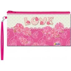 ПМП 19-20 Lace love-пенал мягкий с ручкой на карабине, ткань с подкладкой