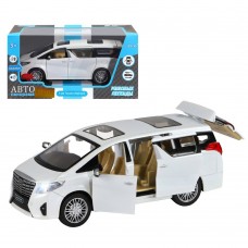ТМ "Автопанорама" Машинка металлическая 1:29 Toyota Alphard, белый, откр. передние и боковые, багажник, свет, звук, инерция,  в/к 20*10*11 см JB1251333
