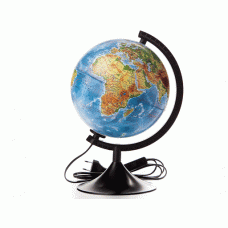 Глобус Земли 210мм, физический Классик, с подсветкой К012100009
