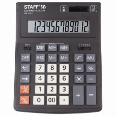 Калькулятор STAFF PLUS настольный STF-333 , 12 разрядов, двойное питание, 200x154мм