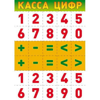 Ш-7706 Мини-плакат А4. Касса цифр, 4650118151413