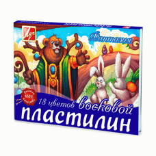 Пластилин восковой ЛУЧ ФАНТАЗИЯ 18 цв. 315 г со стеком Луч 115851
