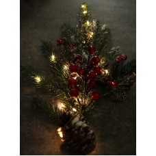 Новогоднее украшение Гирлянда-проволока 1,9 м, 20 теплых белых ламп, на батарейках 2*CR2032 НУ-3648