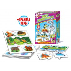 Игра настольная "Умные игры. Мир Животных", картонная коробка 240545