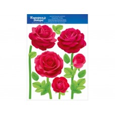 Наклейка оформительская "Красные розы" изд-во: Горчаков 7793