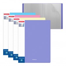 Папка файловая пластиковая с карманом на корешке ErichKrause® Diagonal Pastel, c 30 карманами, A4, ассорти  49941