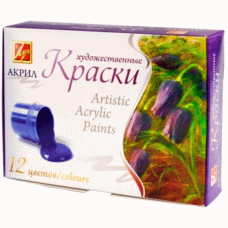 Краски акрил 12цв по 15мл карт упак ЛУЧ 22с1409-08 161637