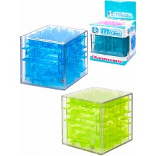 Головоломка 3D лабиринт (6х6х6 см, в коробке. 3 цвета микс) ( Арт. Y6457086)