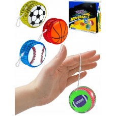 Йо-йо(5.5см) 1шт "Спортивный мяч"(свет,бат.2 шт.AG3 в компл., цвет-микс)(Арт.И-2137)