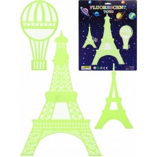 Набор наклеек флюоресцентных. Париж (3 штуки) в пакете (29х25 см) (Арт. 1900381)