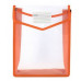 Папка-конверт на кнопке Alingar, A4, 330х250х75 мм, вертикальная, 450 мкм, карман для визитки, ассорти, прозрачная AL11157