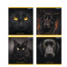 Тетрадь 48л., А5, клетка, Alingar "Black animals", скрепка, мелованный картон (стандарт), выб УФ лак AL8768