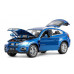 ТМ "Автопанорама" Машинка металлическая 1:26 BMW X6, синий, откр. двери, капот и багажник, свет, звук, свободный ход колес, в/к 24,5*12,5*10,5 см JB1200121