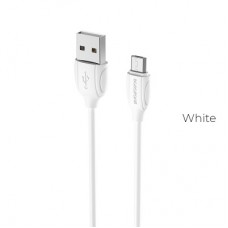 Кабель USB - микро USB Borofone BX19 Benefit, 1.0м, круглый, 2.0A, ПВХ, цвет: белый