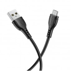 USB-кабель BOROFONE BX51 AM-microBM  1 метр, 2.4А, пластик, черный (34)