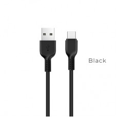 Кабель USB - Type-C HOCO X13 Easy, 1.0м, круглый, 2.4A, силикон, цвет: чёрный (1/36/360)
