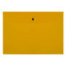 Папка-конверт на кнопке СТАММ А4, 120мкм, пластик, прозрачная, желтая 355647