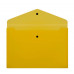 Папка-конверт на кнопке СТАММ А4, 150мкм, пластик, прозрачная, желтая 355652