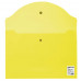 Папка-конверт с кнопкой STAFF, А4, до 100 листов, прозрачная, желтая, 0,12 мм, 226031