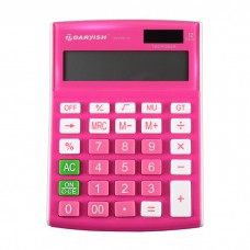 Калькулятор настольный 12 разр.  "Darvish" 105*146*25мм  розовый DV-2707-12Pk
