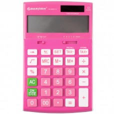 Калькулятор настольный 12 разр. "Darvish" 108*171*29мм  розовый DV-2666T-12Pk