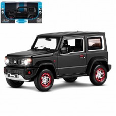 ТМ "Автопанорама" Машинка металлическая, 1:18, Suzuki Jimny, черный, открываются двери, капот и багажник, свободный ход колес, световые и звуковые эффекты, в/к 24,5х12,5х10,5 см JB1251509