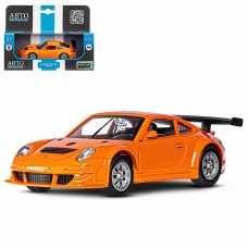ТМ "Автопанорама" Машинка металлическая 1:39 Porsche 911 GT3 RSR, оранжевый, откр. двери, инерция, в/к 17,5*12,5*6,5 см JB1200127