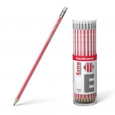 Чернографитный шестигранный карандаш с ластиком ErichKrause® Extra HB  45488