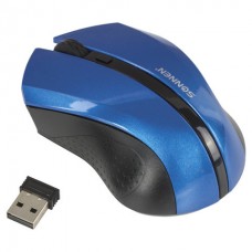 Мышь беспроводная SONNEN WM-250Bl, USB, 1600 dpi, 3 кнопки+1 колесо-кнопка, оптическая, синяя, 512