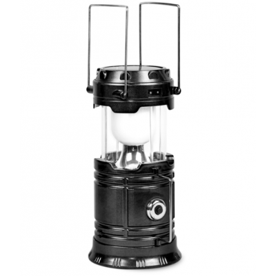 Светодиодный фонарь (19х8 см, складной, аккум., зарядка от солнца и сети, 6+1 LED, 5 Вт, цвет черный.) пф1//ЕКT308