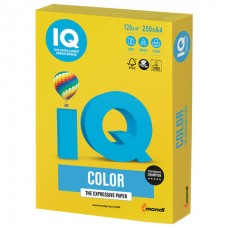 Бумага IQ color А4, 120 г/м, 1 л., интенсив, ярко-желтая, IG50, ш/к 08323
