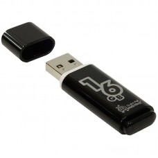 Память Smart Buy "Glossy"  16GB, USB 2.0 Flash Drive, черный Smart Buy 230851