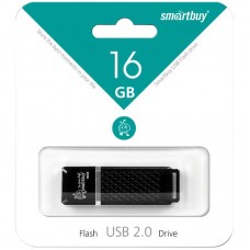 Память Smart Buy "Quartz"  16GB, USB2.0 Flash Drive, черный Smart Buy 222384